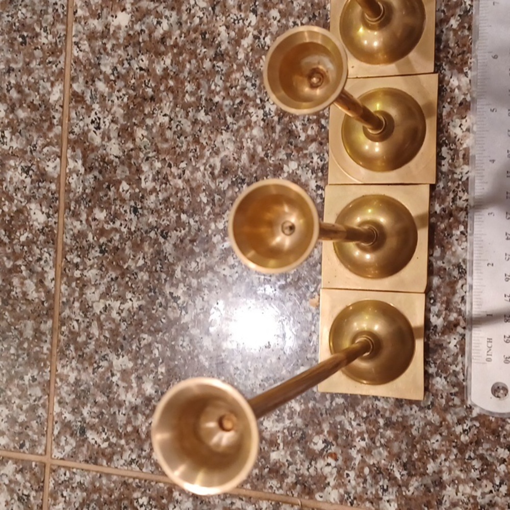 Set of 6 Gold Candle Holders - Picture 4 of 5